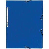 Lot de 50 Chemise à élastique 3 rabats carte lustrée 355gm² A4 Bleu - Image principale