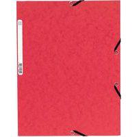 Lot de 50 Chemise à élastique 3 rabats carte lustrée 355gm² A4 Rouge - Image principale