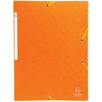 Lot de 50 chemisess à élastiques carte lustrée 3 rabats monobloc Orange - Image principale