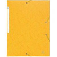 Lot de 50 chemisess à élastiques carte lustrée 3 rabats monobloc Jaune - Image principale