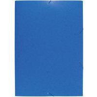 Lot de 10 Chemise à élastique 3 rabats carte lustrée 600gm² - a2 Bleu - Image principale