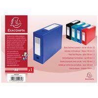 Lot de 10 boîtes classement à pression 100mm PP 7/10e opaque A4 Bleu - Image principale