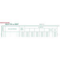 Piqûre 32x25cm journal de caisse ou banque 5 débit 5 crédit - Image principale