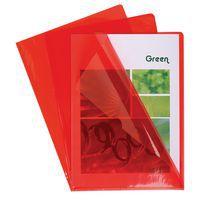Lot de 10 Sachet de 10 pochettes coin pvc résistante 13/100e A4 Rouge - Image principale