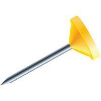 Boîte de 100 épingles tête plate unie pointe 8mm jaune - Image principale