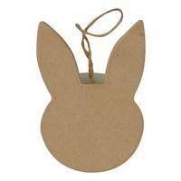 Tête de lapin plate à suspendre 1x6,5x9cm (Lot de 20) - Image 2