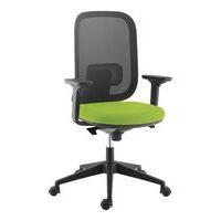 Fauteuil Alaia dos résille noire contact synchrone pistache - Image principale
