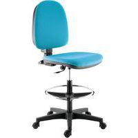 Chaise haute sur roulettes Torino dos/assise turquoise - Image principale