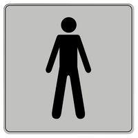 Pictogramme en polystyrène ISO 7001 - Toilette hommes - Image principale