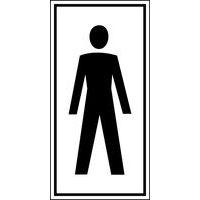 PicPictogramme de signalisation noir et blanc - adhésif - Homme - Image principale
