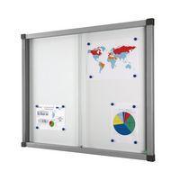 Vitrine d'intérieur Cube - Fond aluminium - Porte en verre de sécurité - Image principale