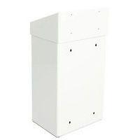 Poubelle métallique - 50 L - 38 x 68 x 25 cm Blanc - Image 2