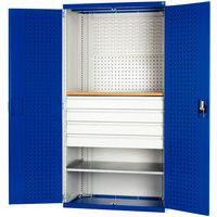 Armoire d'atelier Perfo Bott SMF - Avec tablettes + tiroirs - Image 2