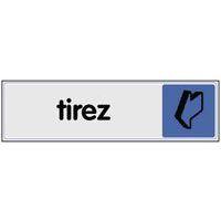 Panneau de signalisation en plexiglas - Tirez - Image principale