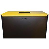 Poubelle de tri plastique 60 L Gris / Jaune - Image 3