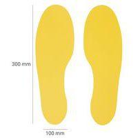 Lot de 10 Autocollant marquage au sol 10 pieds 300x100 jaune - Manutan - Image 2