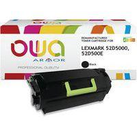 Toner remanufacturé Lexmark 52D5000 - Lexmark 52D500E - Noir - Image principale