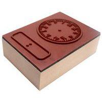 Lot de 3 tampons en bois horloge 7 x 5 cm - Image 4