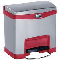 Collecteur Slim Jim Step On Front Step 15 L inox mat, rouge - Image principale