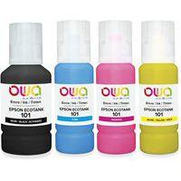 Pack4 bouteilles d'encre compatibles Epson 101 - 4 couleurs - Image principale
