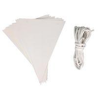 Lot de 2 guirlandes fanions en carton à décorer - Image principale