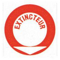 Panneau anti-incendie emplacement écrit extincteur adhésif - Image principale