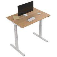 Bureau électrique ergonomique Kelli Chêne 120 cm - Image 4