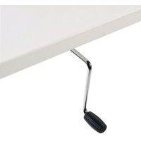 Bureau droit Kelli avec pied en T Blanc 180 cm Manivelle droite - Image 4