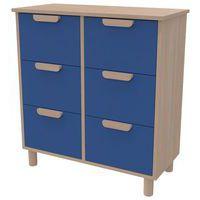 Meuble Filou  6 tiroirs sur pieds bleu delft - Image principale