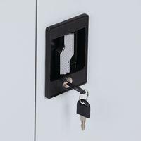 Armoire basse à portes battantes - Gris - Manutan - Image 3