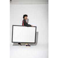 Tableau Flomo 93x128cm en acier émaillé blanc encadrement noir - Image 5