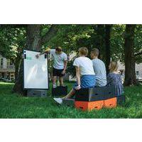 Tableau Flomo 93x128cm en acier émaillé blanc encadrement noir - Image 3