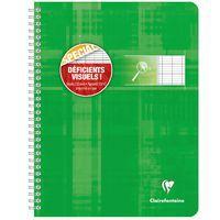 Cahier reliure intégrale déficients visuels 17x22cm 100p séyès noir 2,5mm 10/10 - Image 2