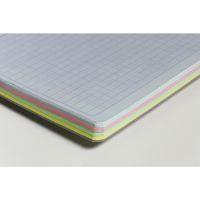 Cahier reliure intégrale 22,5x29,7cm 240p Q.5x5 cadré 60p x 4 teintes papier perfo4 trous - Image 2