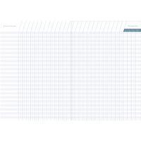 Agenda de bord 4 colonnes (24 cases/semaine) rembordé rigide 21x29,7cm 144p - Image 4