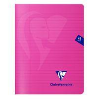 Mimesys cahier piqué polypro 17x22cm 48p ligné + marge coloris assortis - Image 5