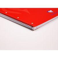 Mimesys cahier spiralé carte souple 22,5x29,5cm 160p Q.5x5 cadré perfo 4 trous couleurs VIVES assorties - Image 2