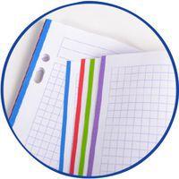 Mimesys cahier-classeur élastiqué A4 rembordé rigide coloris assortis avec feuillets mobiles perforés 200p Q.5 - Image 2