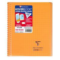 Koverbook reliure intégrale enveloppante PP transparent 17x22cm 100p Séyès coloris assortis livré en boîte prê - Image 2