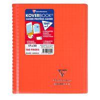 Koverbook reliure intégrale enveloppante PP transparent 17x22cm 160p Séyès coloris assortis livré en boîte prê - Image 3
