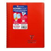 Koverbook reliure intégrale enveloppante PP transparent 17x22cm 160p ligné + marge coloris assortis livré en b - Image 3