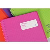Koverbook reliure intégrale enveloppante PP transparent Bleu 17x22cm 160p ligné + marge - Image 5