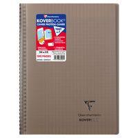Koverbook reliure intégrale enveloppante PP transparent 24x32cm 100p Séyès coloris assortis livré en boîte prê - Image 2