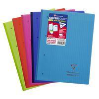 Koverbook bloc de cours agrafé grand côté perfo 4 trous 22,3x29,7cm 160p séyès coloris assortis - Image 2