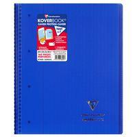 Koverbook reliure intégrale enveloppante PP transparent 22,5x29,7cm 160p séyès perfo 4 trous coloris assortis - Image 4