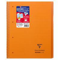 Koverbook reliure intégrale enveloppante PP transparent 22,5x29,7cm 160p ligné perfo 4 trous coloris assortis - Image 4