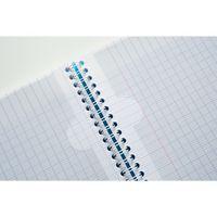 Koverbook reliure intégrale enveloppante PP transparent Bleu 22,5x29,7cm 160p ligné + marge perfo 4 trous - Image 3