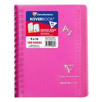 Koverbook répertoire reliure intégrale enveloppante PP transparent 9x14cm 100p Q.5x5 coloris assortis - Image 2