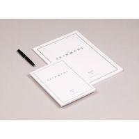 Triomphe GOLD carnet blanc piqûre textile 14,8x21cm 96p ligné papier blanc 90g - Image 4
