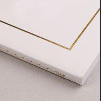 Triomphe GOLD cahier blanc piqûre textile 21x29,7cm 96p ligné papier blanc 90g - Image 3